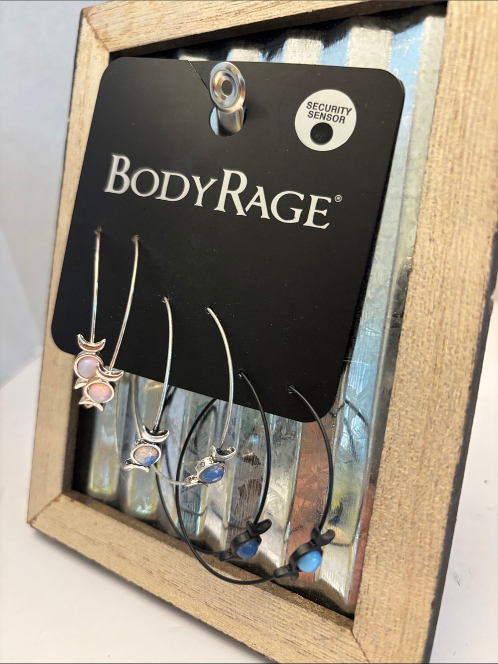 💕5/25💕Body Rage 3 Pairs of 2” Hoops w/Stones